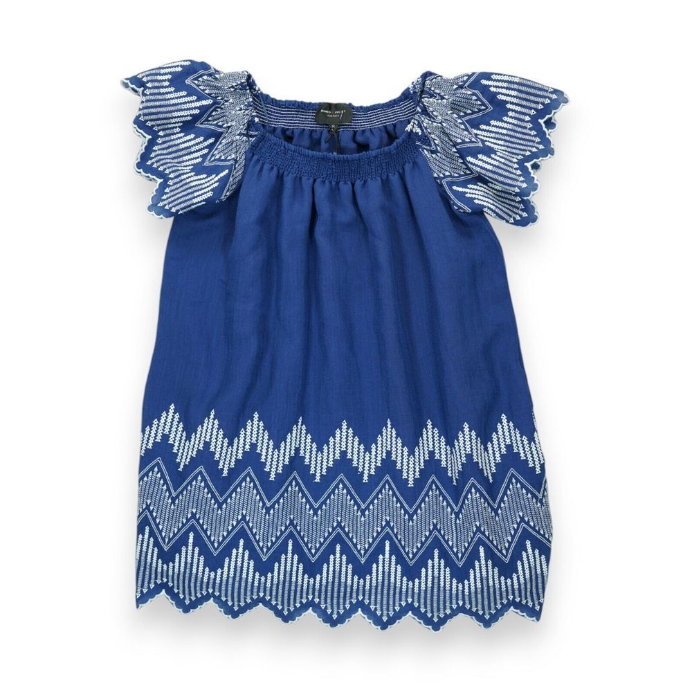 NWT ROMEO + JULIET Women's Dress Embroidered Royal Blue Medium RJ37767 MSRP $130